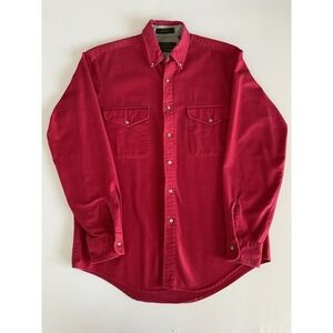 Mountain Tek Men's Thin Brushed Flannel Shirt Red Size Medium